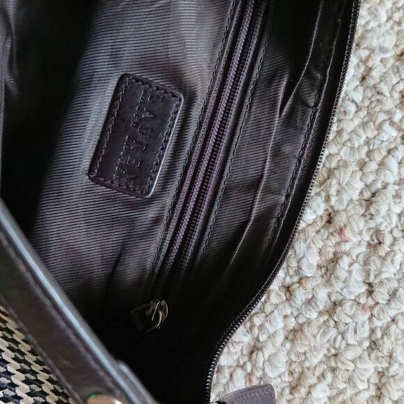 Lauren Ralph Lauren Black, beige, red Herringbone Bag Trimmed in Black - Picture 7 of 12